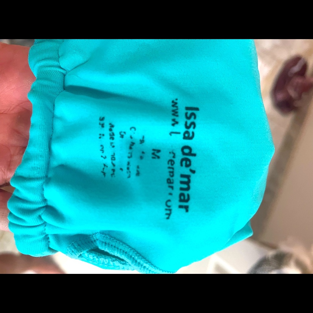 Aqua Ruffle Triangle Bikini Top - Picture 3 of 4